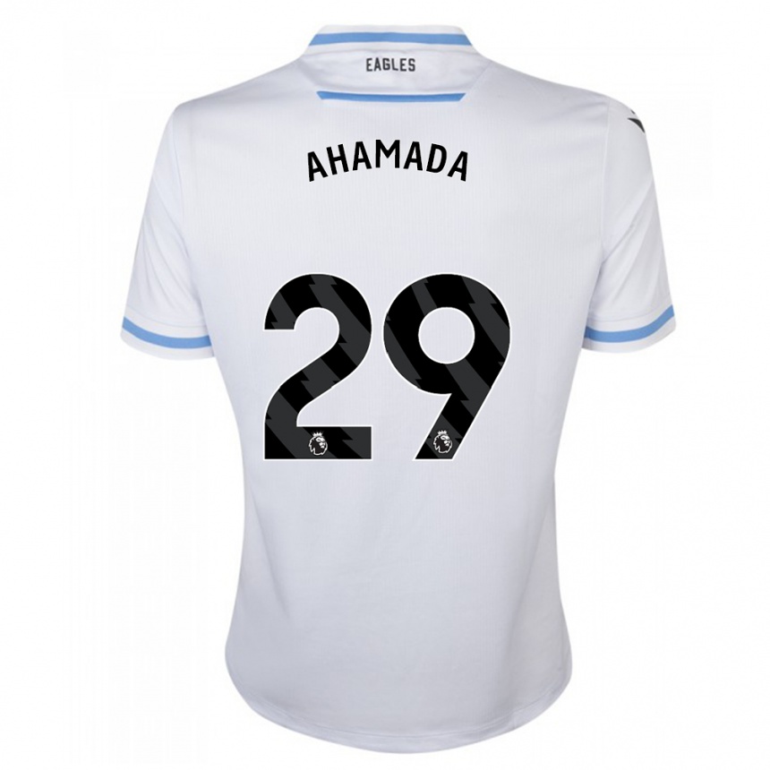 Kinder Fußball Naouirou Ahamada #29 Weiß Auswärtstrikot Trikot 2023/24 T-Shirt Luxemburg