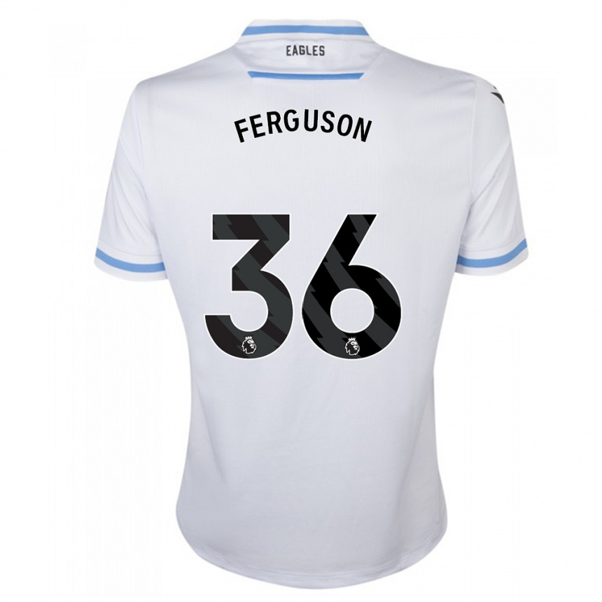 Kinder Fußball Nathan Ferguson #36 Weiß Auswärtstrikot Trikot 2023/24 T-Shirt Luxemburg