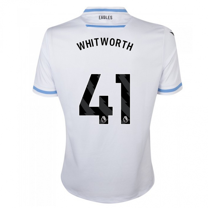 Kinder Fußball Joe Whitworth #41 Weiß Auswärtstrikot Trikot 2023/24 T-Shirt Luxemburg