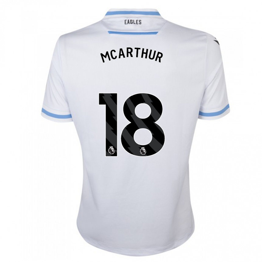 Kinder Fußball James Mcarthur #18 Weiß Auswärtstrikot Trikot 2023/24 T-Shirt Luxemburg