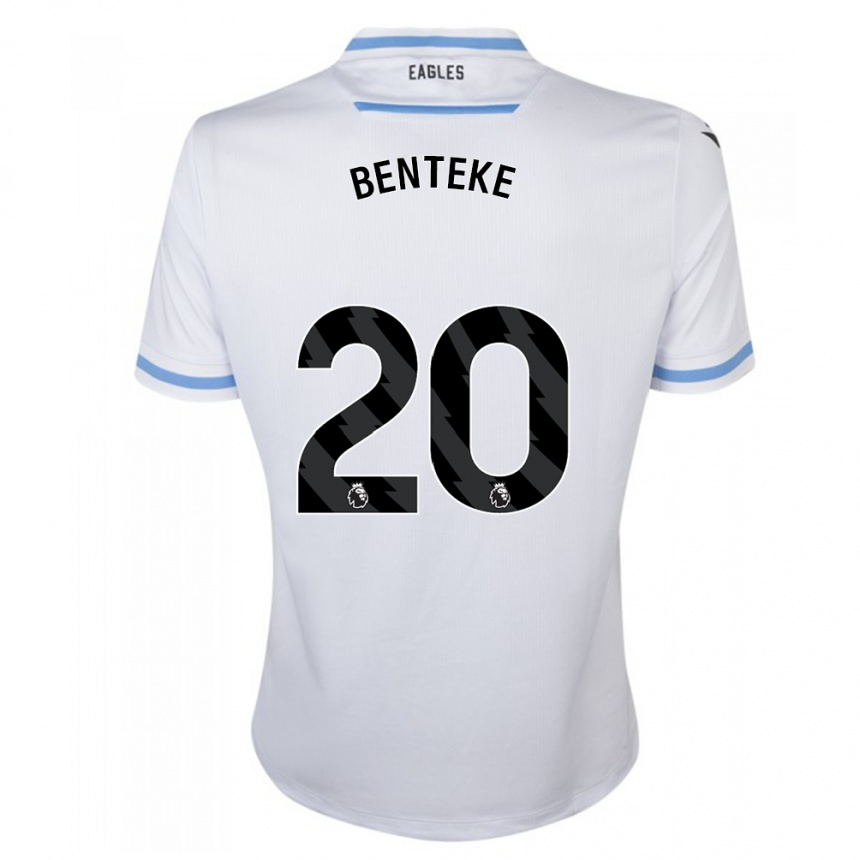 Kinder Fußball Christian Benteke #20 Weiß Auswärtstrikot Trikot 2023/24 T-Shirt Luxemburg