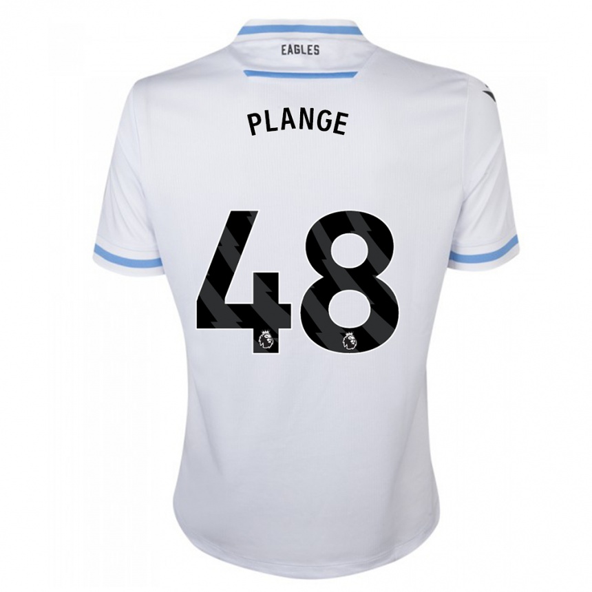 Kinder Fußball Luke Plange #48 Weiß Auswärtstrikot Trikot 2023/24 T-Shirt Luxemburg