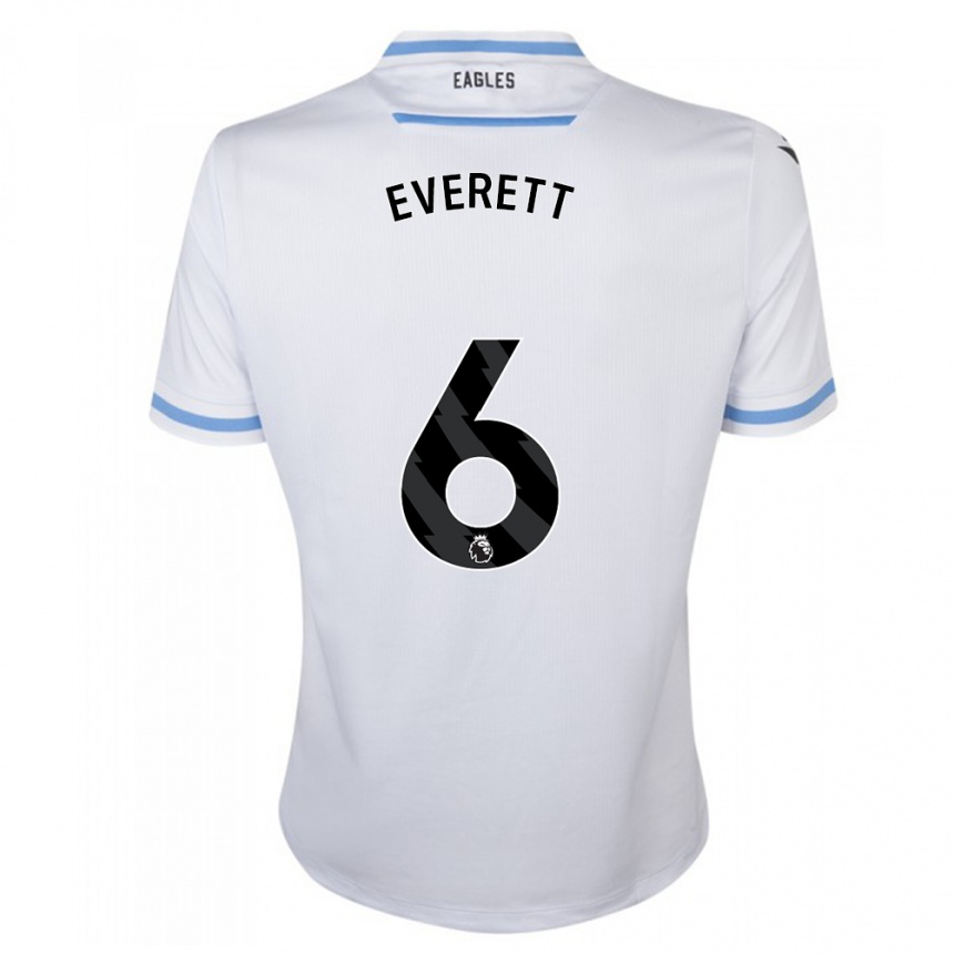 Kinder Fußball Aimee Everett #6 Weiß Auswärtstrikot Trikot 2023/24 T-Shirt Luxemburg