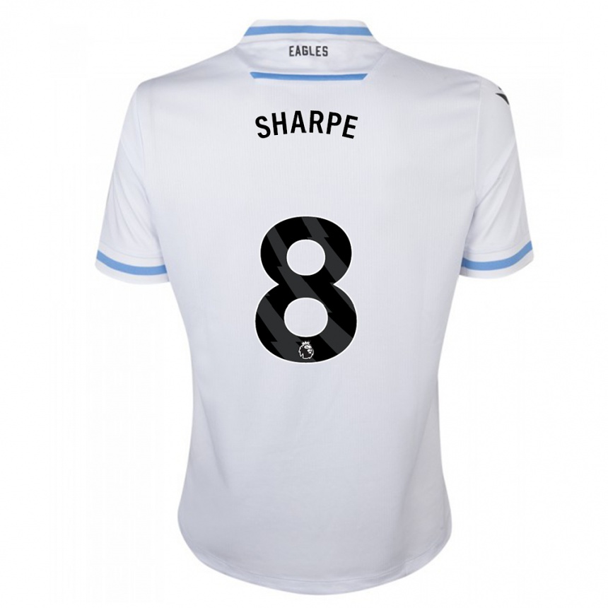 Kinder Fußball Molly-Mae Sharpe #8 Weiß Auswärtstrikot Trikot 2023/24 T-Shirt Luxemburg