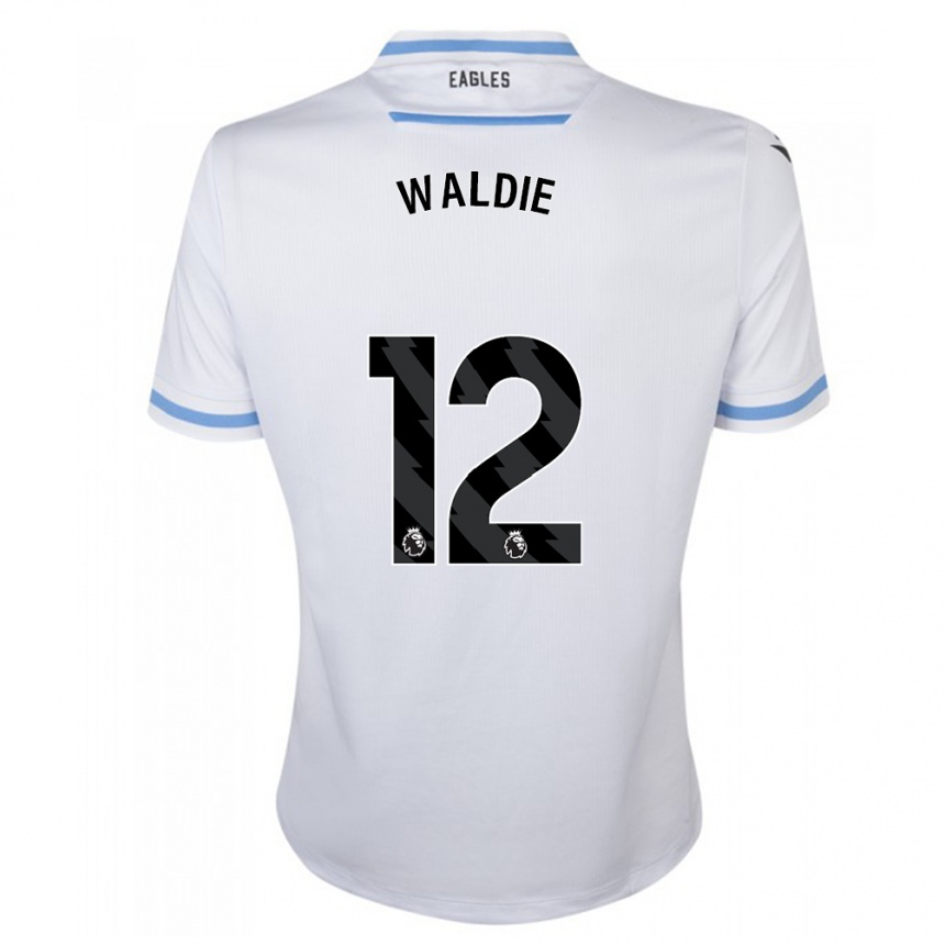 Kinder Fußball Lizzie Waldie #12 Weiß Auswärtstrikot Trikot 2023/24 T-Shirt Luxemburg