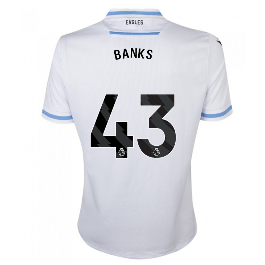 Kinder Fußball Scott Banks #43 Weiß Auswärtstrikot Trikot 2023/24 T-Shirt Luxemburg