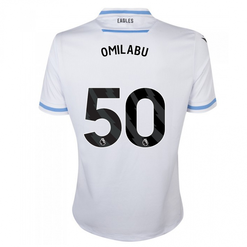 Kinder Fußball David Omilabu #50 Weiß Auswärtstrikot Trikot 2023/24 T-Shirt Luxemburg