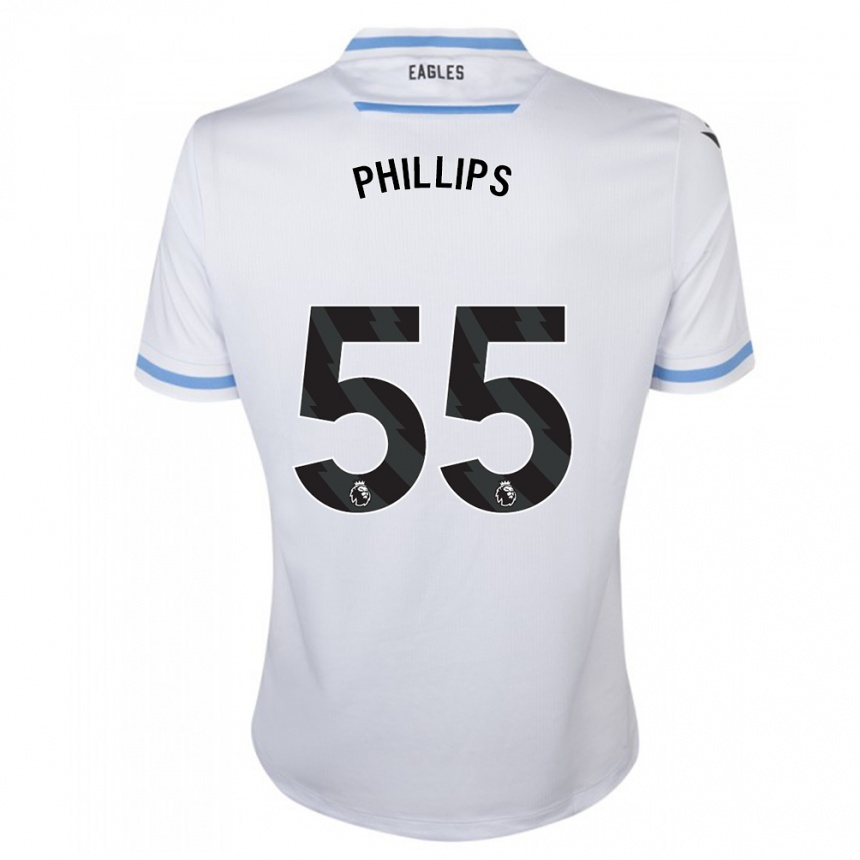 Kinder Fußball Killian Phillips #55 Weiß Auswärtstrikot Trikot 2023/24 T-Shirt Luxemburg