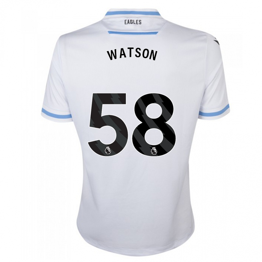 Kinder Fußball Noah Watson #58 Weiß Auswärtstrikot Trikot 2023/24 T-Shirt Luxemburg