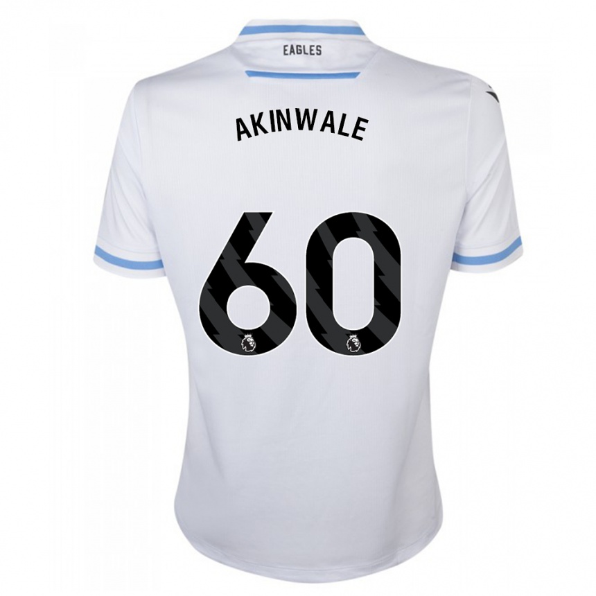 Kinder Fußball Victor Akinwale #60 Weiß Auswärtstrikot Trikot 2023/24 T-Shirt Luxemburg