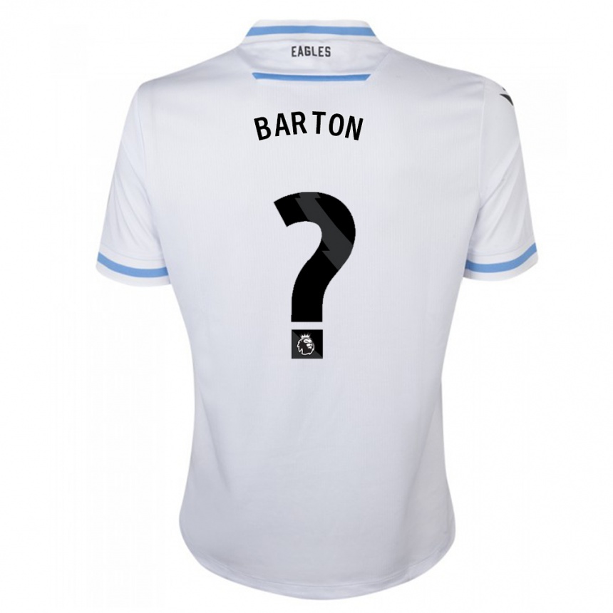 Kinder Fußball Kalani Barton #0 Weiß Auswärtstrikot Trikot 2023/24 T-Shirt Luxemburg