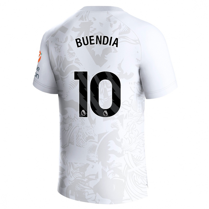 Kinder Fußball Emiliano Buendía #10 Weiß Auswärtstrikot Trikot 2023/24 T-Shirt Luxemburg