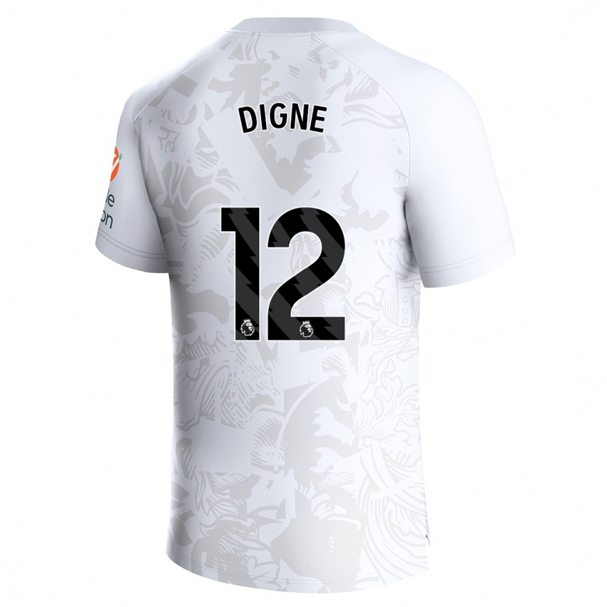 Kinder Fußball Lucas Digne #12 Weiß Auswärtstrikot Trikot 2023/24 T-Shirt Luxemburg