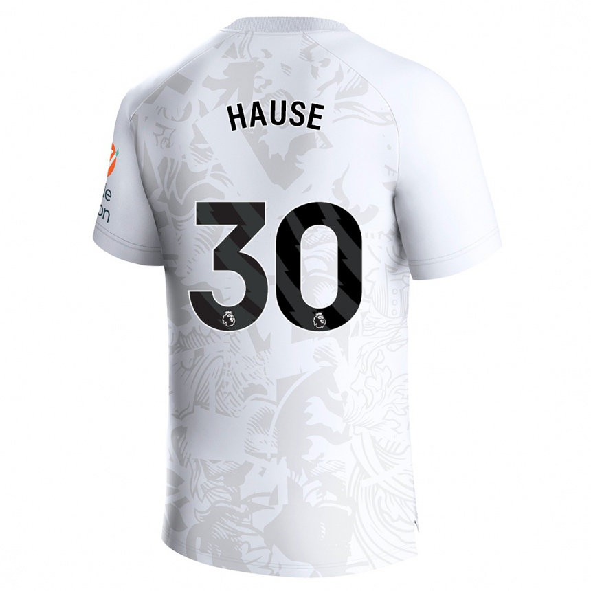 Kinder Fußball Kortney Hause #30 Weiß Auswärtstrikot Trikot 2023/24 T-Shirt Luxemburg