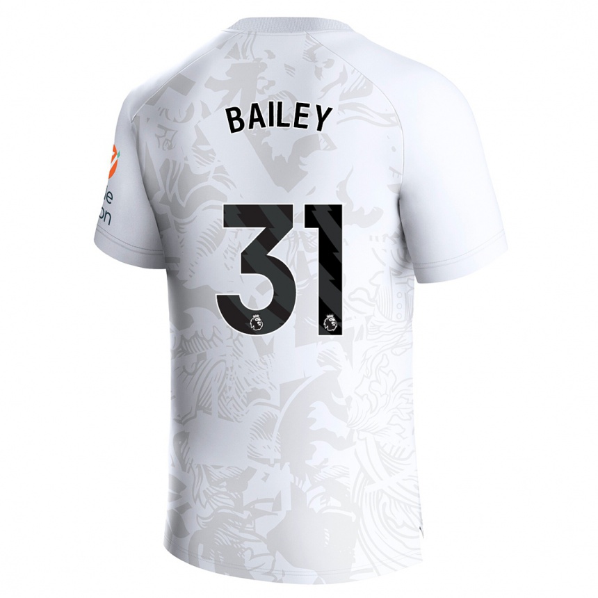 Kinder Fußball Leon Bailey #31 Weiß Auswärtstrikot Trikot 2023/24 T-Shirt Luxemburg