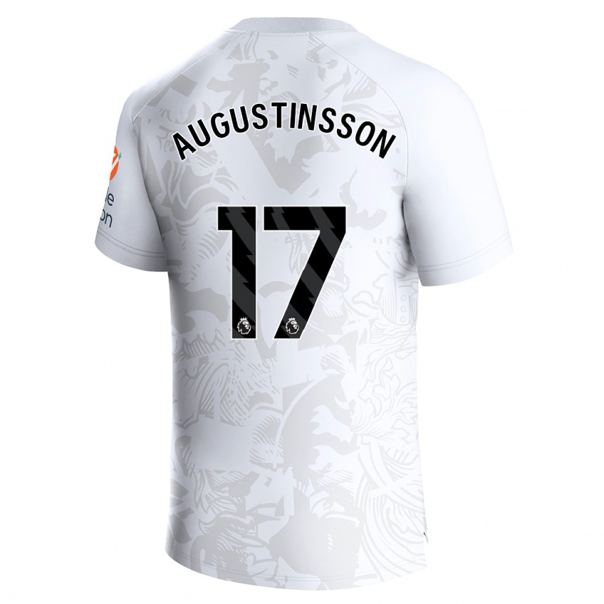 Kinder Fußball Ludwig Augustinsson #17 Weiß Auswärtstrikot Trikot 2023/24 T-Shirt Luxemburg