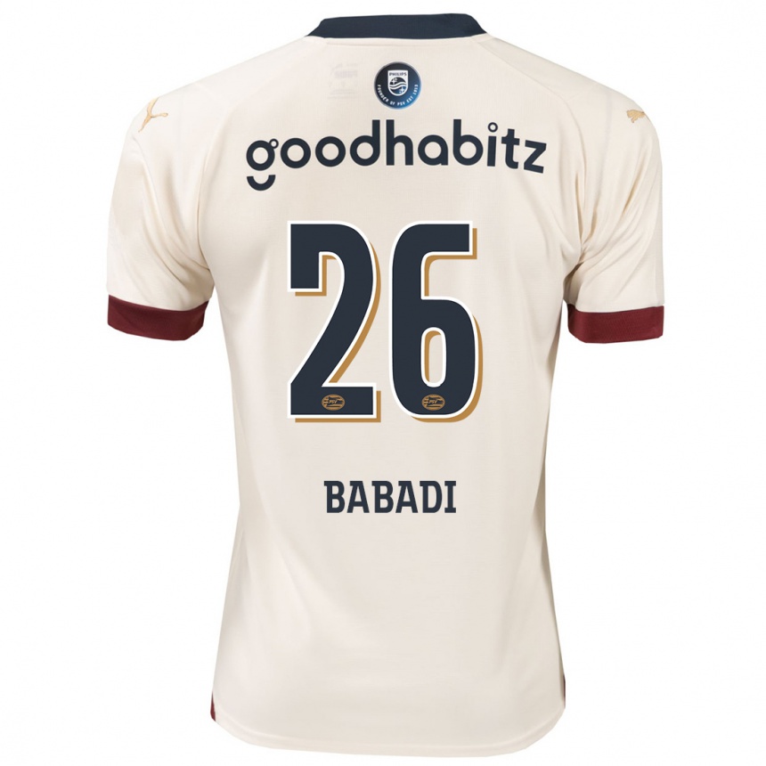 Kinder Fußball Isaac Babadi #26 Cremefarben Auswärtstrikot Trikot 2023/24 T-Shirt Luxemburg