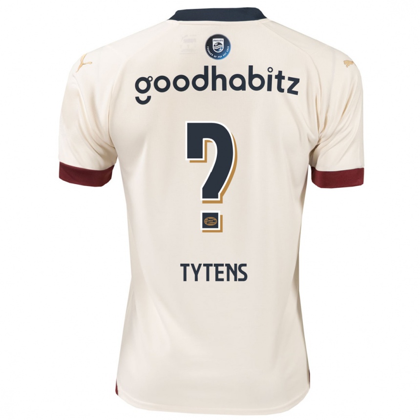 Kinder Fußball Renzo Tytens #0 Cremefarben Auswärtstrikot Trikot 2023/24 T-Shirt Luxemburg