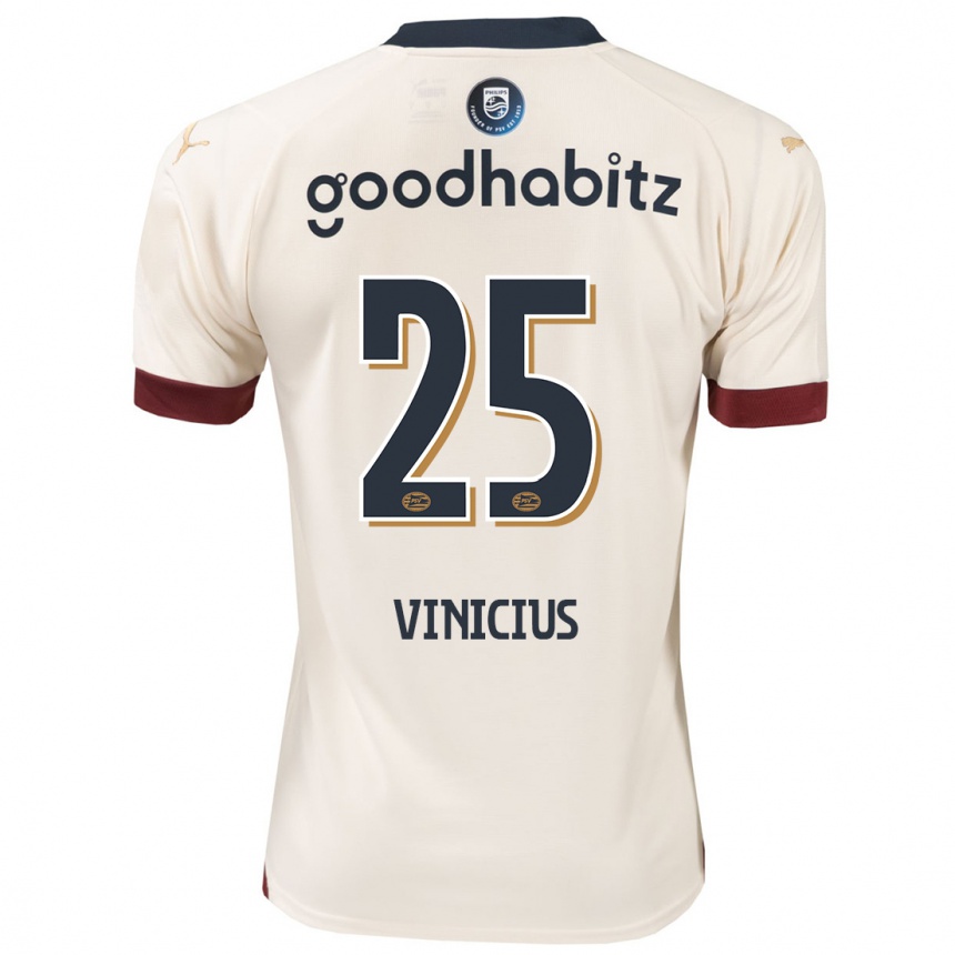 Kinder Fußball Carlos Vinicius #25 Cremefarben Auswärtstrikot Trikot 2023/24 T-Shirt Luxemburg