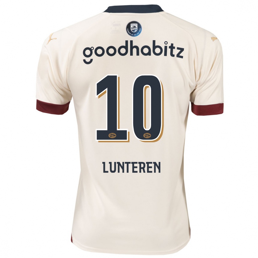 Kinder Fußball Desiree Van Lunteren #10 Cremefarben Auswärtstrikot Trikot 2023/24 T-Shirt Luxemburg