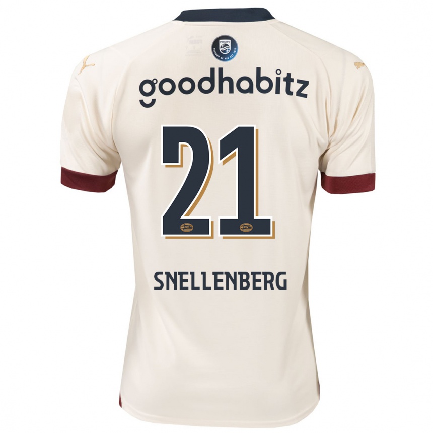 Kinder Fußball Maxime Snellenberg #21 Cremefarben Auswärtstrikot Trikot 2023/24 T-Shirt Luxemburg