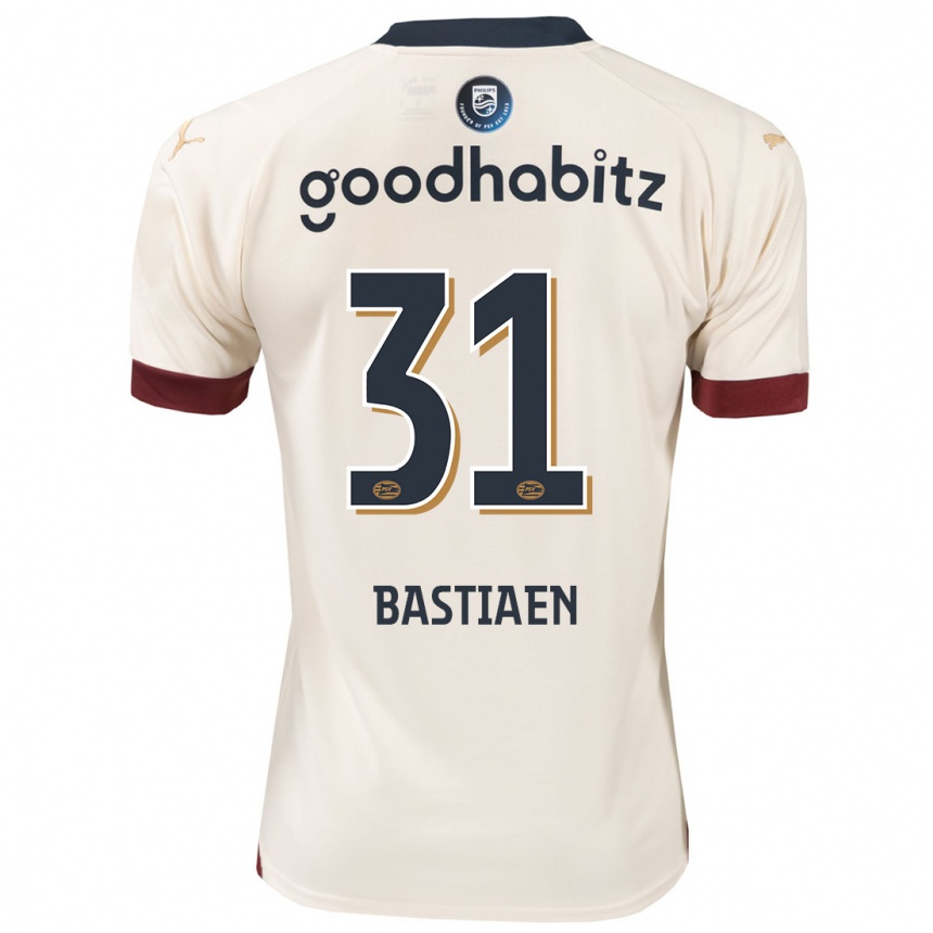 Kinder Fußball Femke Bastiaen #31 Cremefarben Auswärtstrikot Trikot 2023/24 T-Shirt Luxemburg