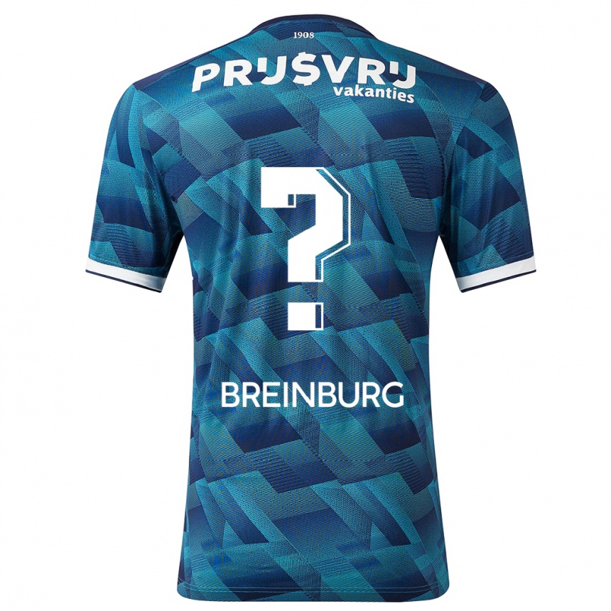 Kinder Fußball Rainey Breinburg #0 Blau Auswärtstrikot Trikot 2023/24 T-Shirt Luxemburg