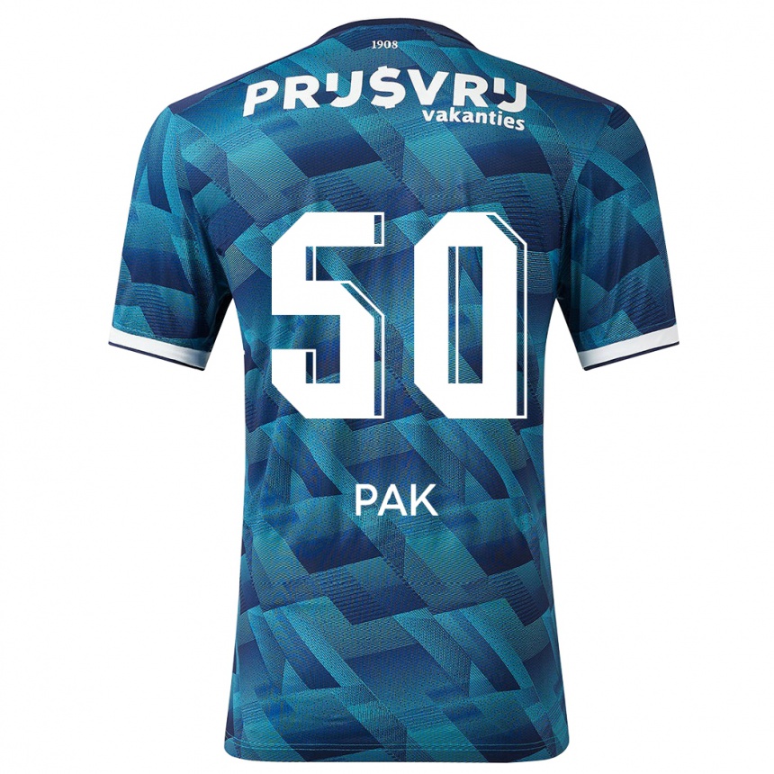 Kinder Fußball Sam Pak #50 Blau Auswärtstrikot Trikot 2023/24 T-Shirt Luxemburg