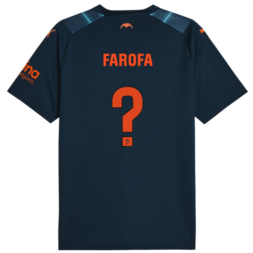 Kinder Fußball Rodrigo Farofa #0 Marineblau Auswärtstrikot Trikot 2023/24 T-Shirt Luxemburg