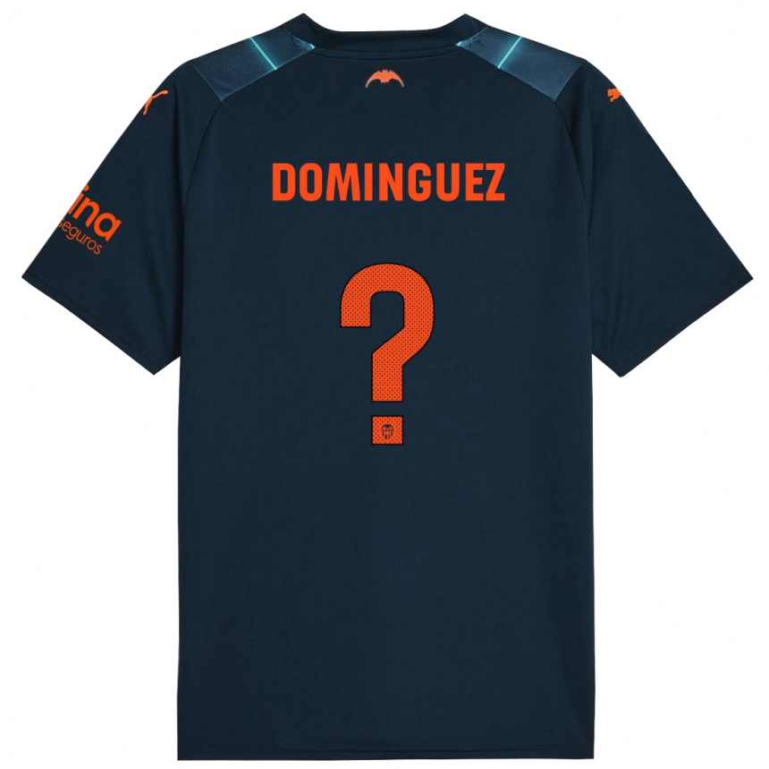 Kinder Fußball Mario Dominguez #0 Marineblau Auswärtstrikot Trikot 2023/24 T-Shirt Luxemburg