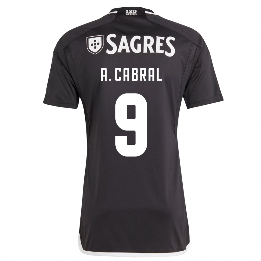 Kinder Fußball Arthur Cabral #9 Schwarz Auswärtstrikot Trikot 2023/24 T-Shirt Luxemburg