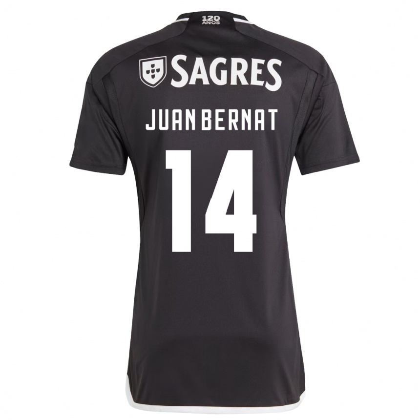 Kinder Fußball Juan Bernat #14 Schwarz Auswärtstrikot Trikot 2023/24 T-Shirt Luxemburg