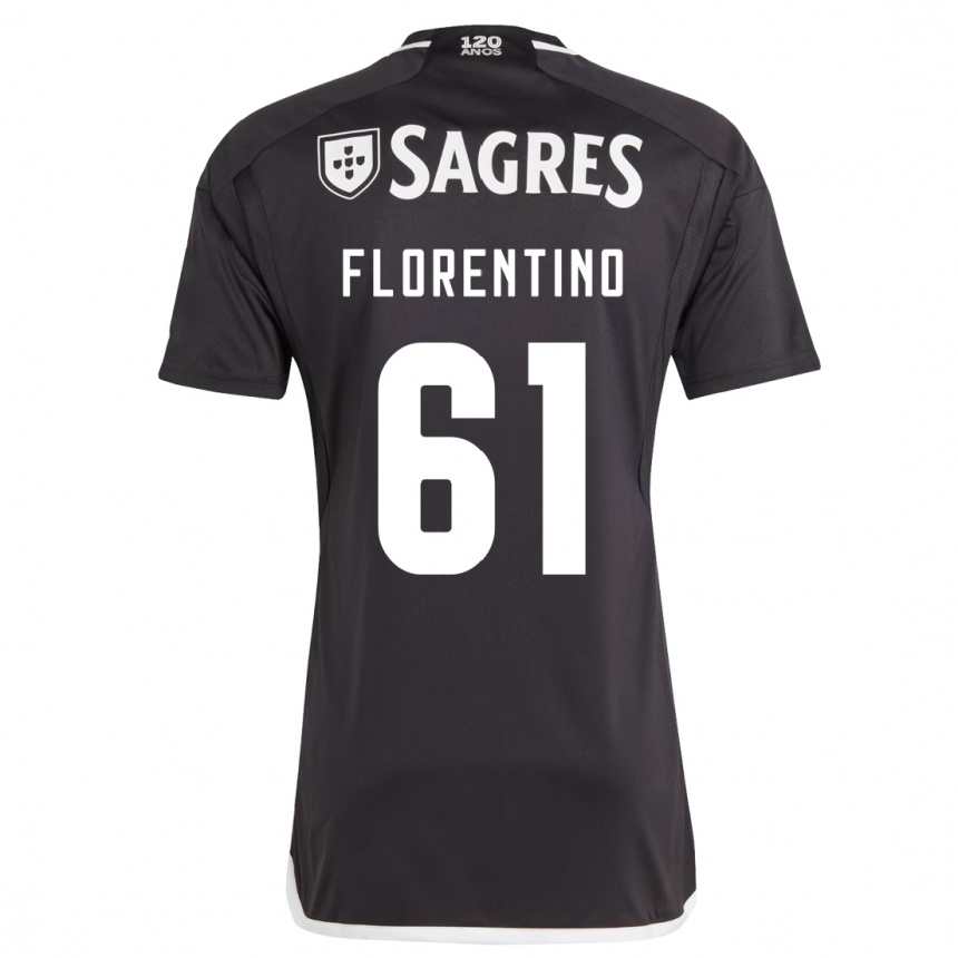 Kinder Fußball Florentino #61 Schwarz Auswärtstrikot Trikot 2023/24 T-Shirt Luxemburg