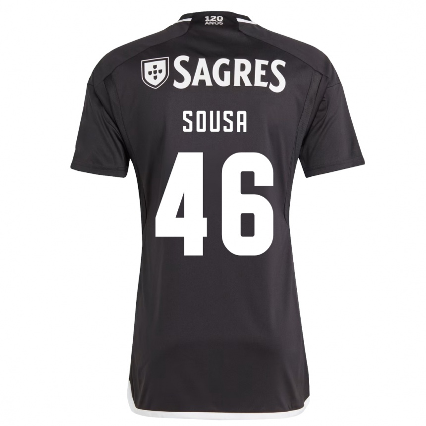 Kinder Fußball Gerson Sousa #46 Schwarz Auswärtstrikot Trikot 2023/24 T-Shirt Luxemburg