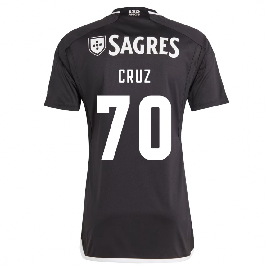 Kinder Fußball Filipe Cruz #70 Schwarz Auswärtstrikot Trikot 2023/24 T-Shirt Luxemburg