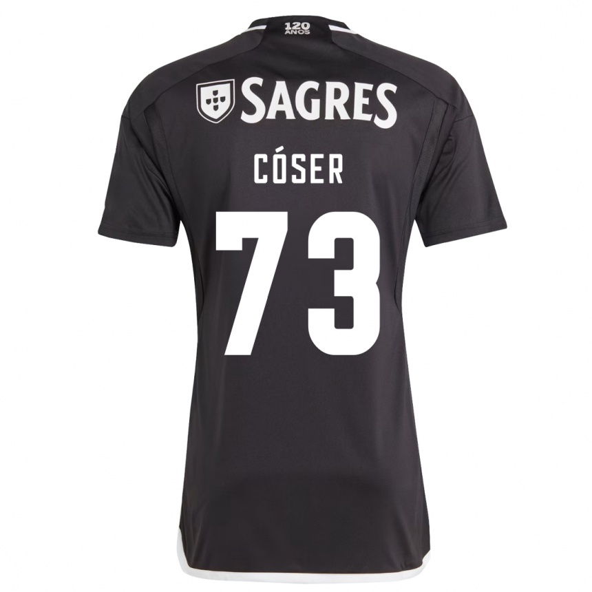 Kinder Fußball Tiago Cóser #73 Schwarz Auswärtstrikot Trikot 2023/24 T-Shirt Luxemburg