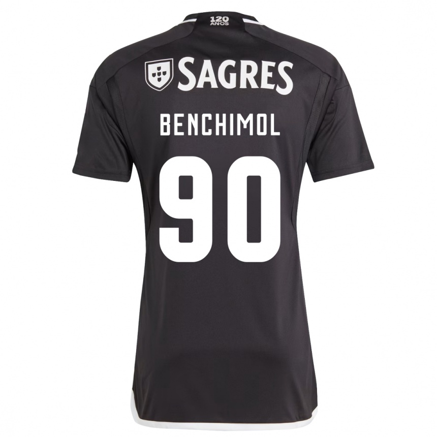 Kinder Fußball Benchimol #90 Schwarz Auswärtstrikot Trikot 2023/24 T-Shirt Luxemburg