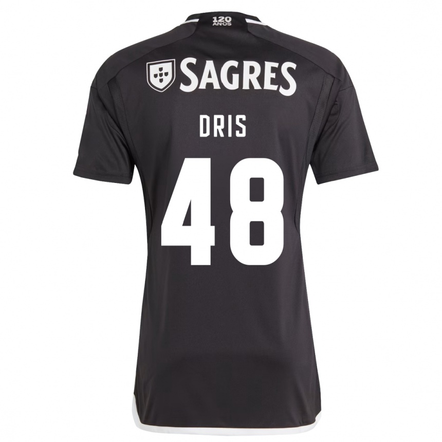 Kinder Fußball Sofiane Dris #48 Schwarz Auswärtstrikot Trikot 2023/24 T-Shirt Luxemburg