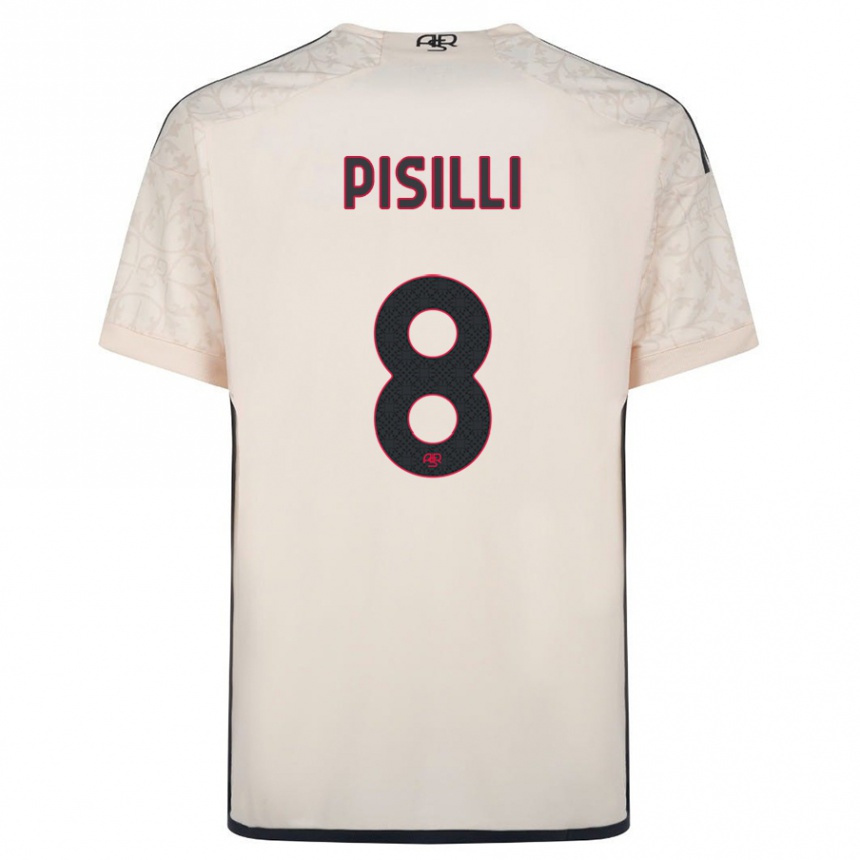 Kinder Fußball Niccolò Pisilli #8 Cremefarben Auswärtstrikot Trikot 2023/24 T-Shirt Luxemburg