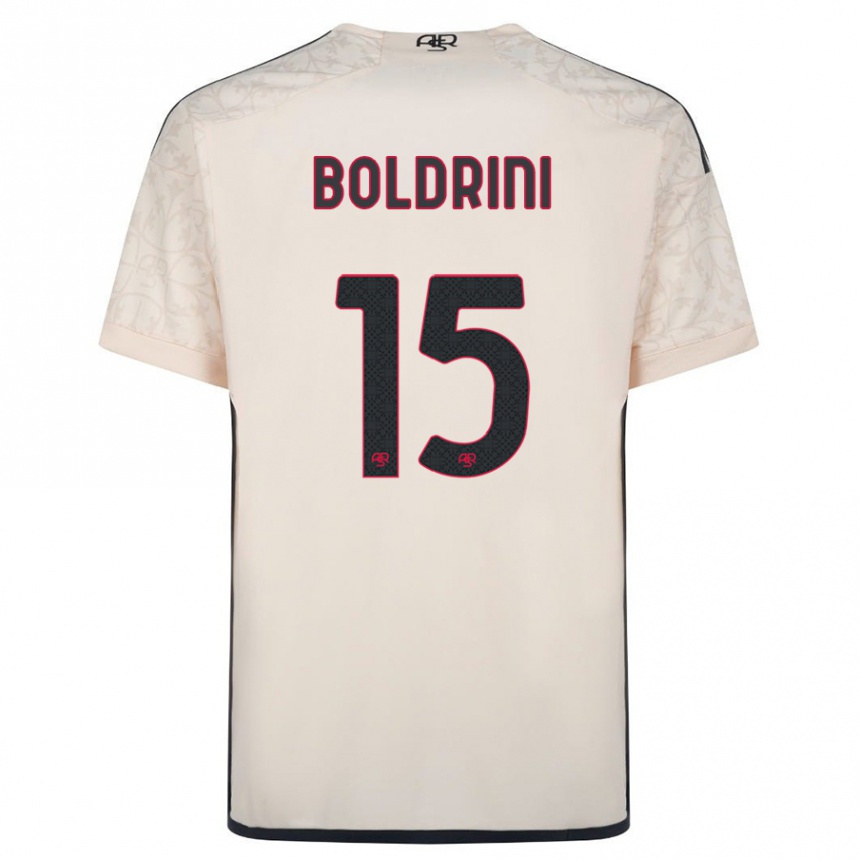 Kinder Fußball Mattia Boldrini #15 Cremefarben Auswärtstrikot Trikot 2023/24 T-Shirt Luxemburg