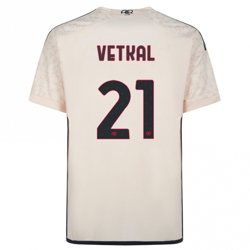 Kinder Fußball Martin Vetkal #21 Cremefarben Auswärtstrikot Trikot 2023/24 T-Shirt Luxemburg