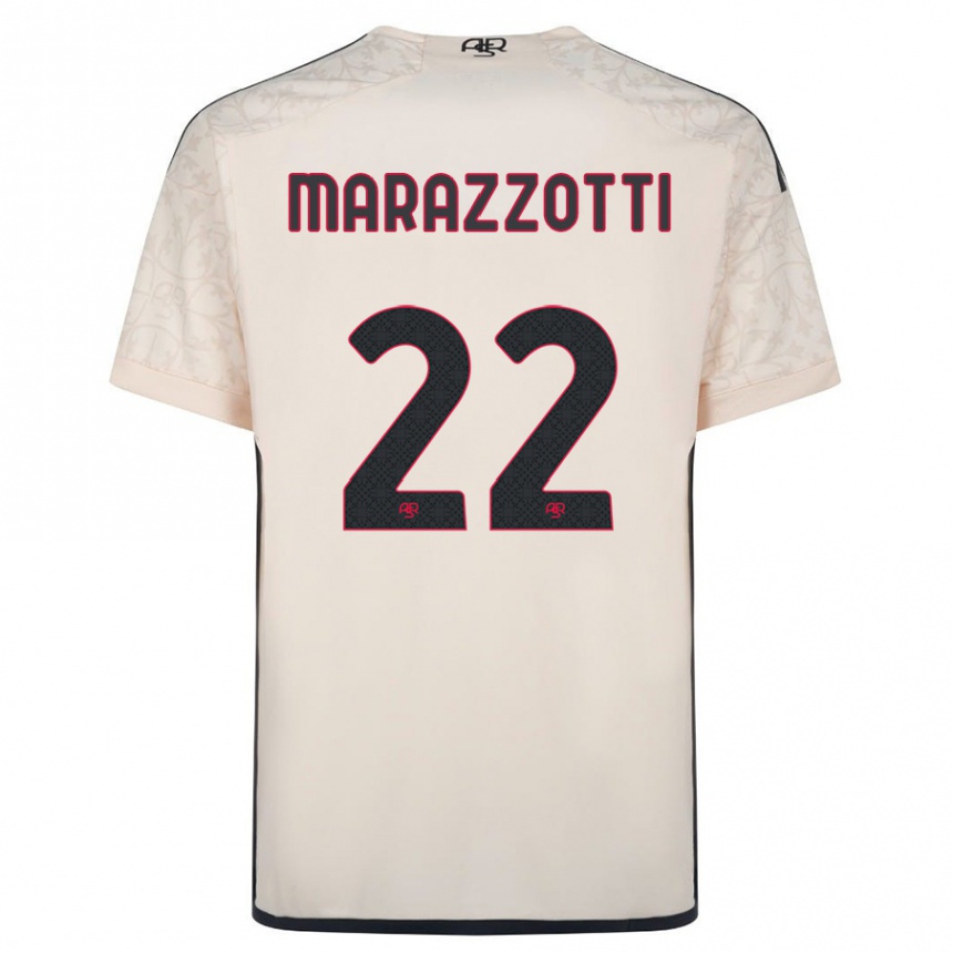 Kinder Fußball Fabrizio Marazzotti #22 Cremefarben Auswärtstrikot Trikot 2023/24 T-Shirt Luxemburg
