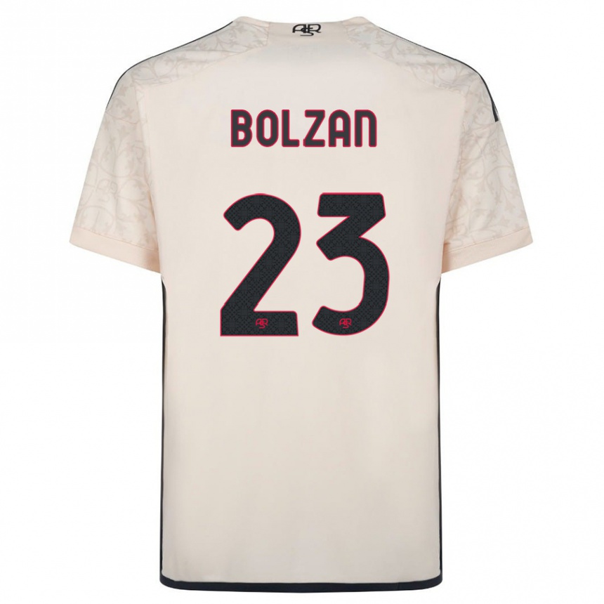 Kinder Fußball Alessandro Bolzan #23 Cremefarben Auswärtstrikot Trikot 2023/24 T-Shirt Luxemburg