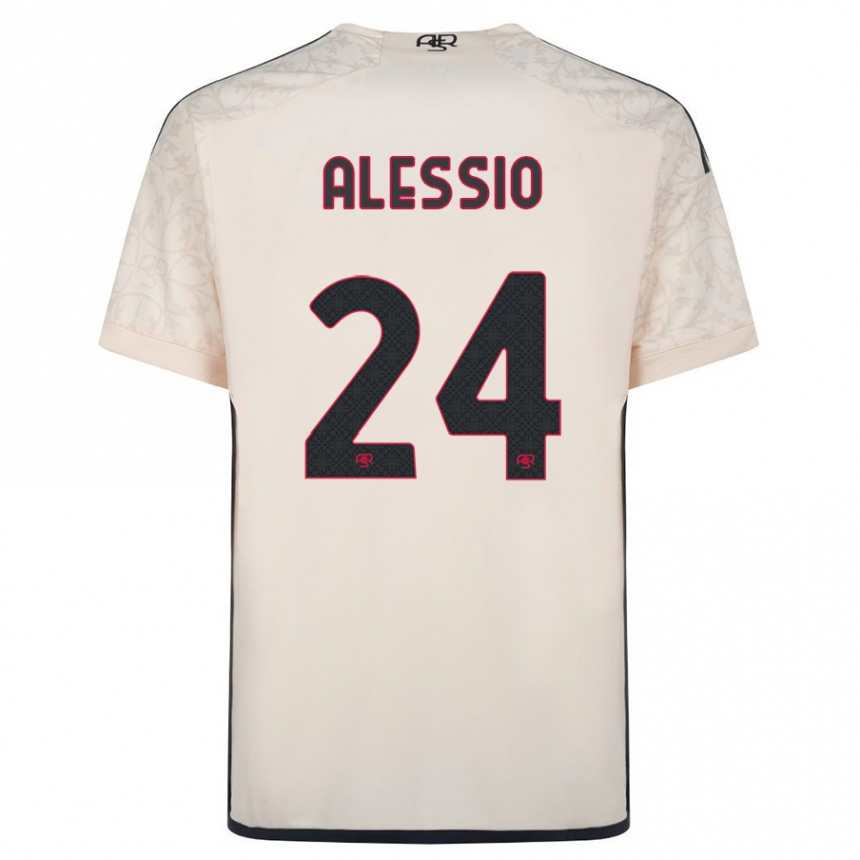 Kinder Fußball Filippo Alessio #24 Cremefarben Auswärtstrikot Trikot 2023/24 T-Shirt Luxemburg