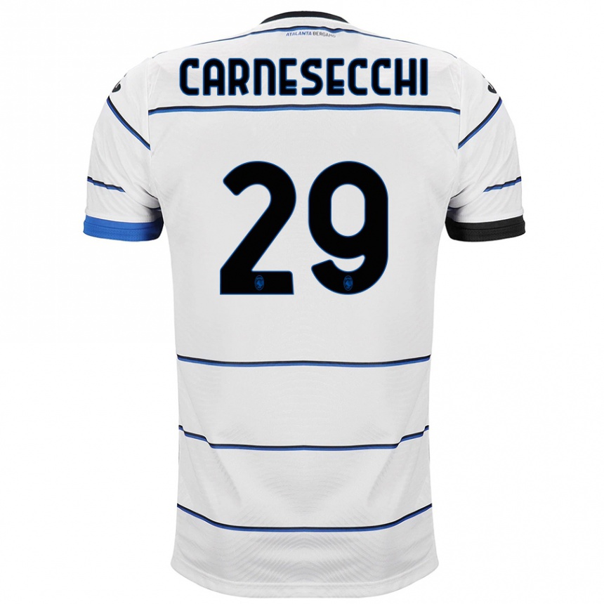 Kinder Fußball Marco Carnesecchi #29 Weiß Auswärtstrikot Trikot 2023/24 T-Shirt Luxemburg