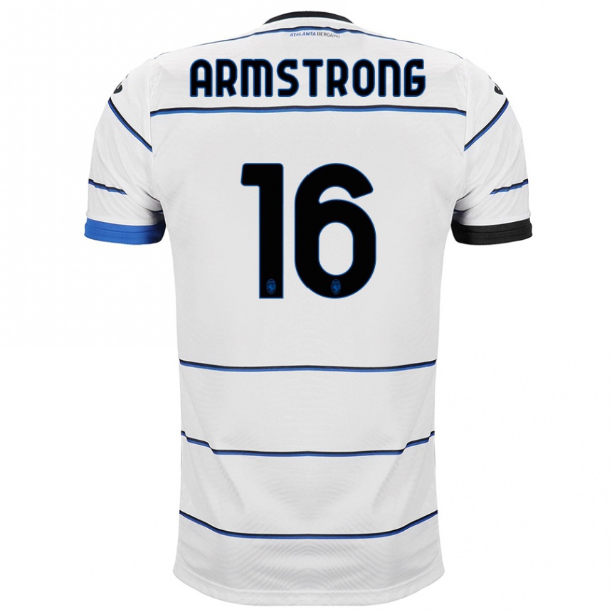 Kinder Fußball Daniel Armstrong #16 Weiß Auswärtstrikot Trikot 2023/24 T-Shirt Luxemburg