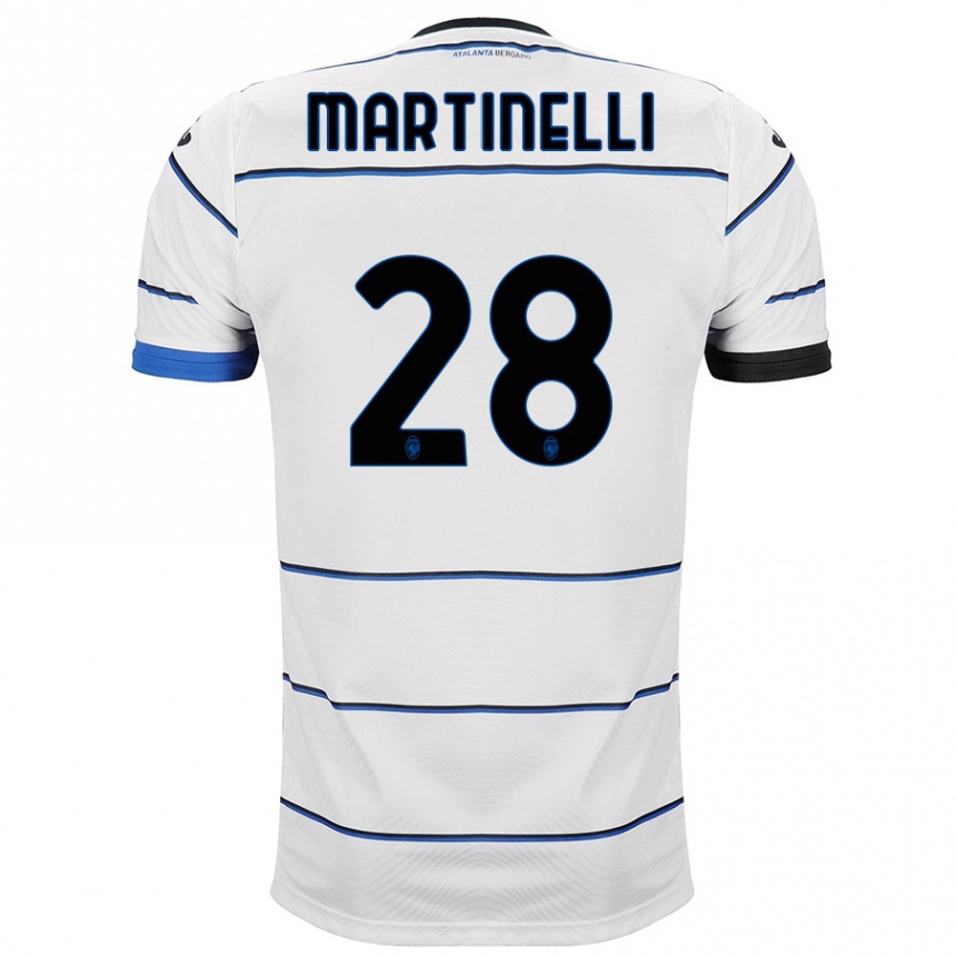 Kinder Fußball Gabriel Martinelli #28 Weiß Auswärtstrikot Trikot 2023/24 T-Shirt Luxemburg