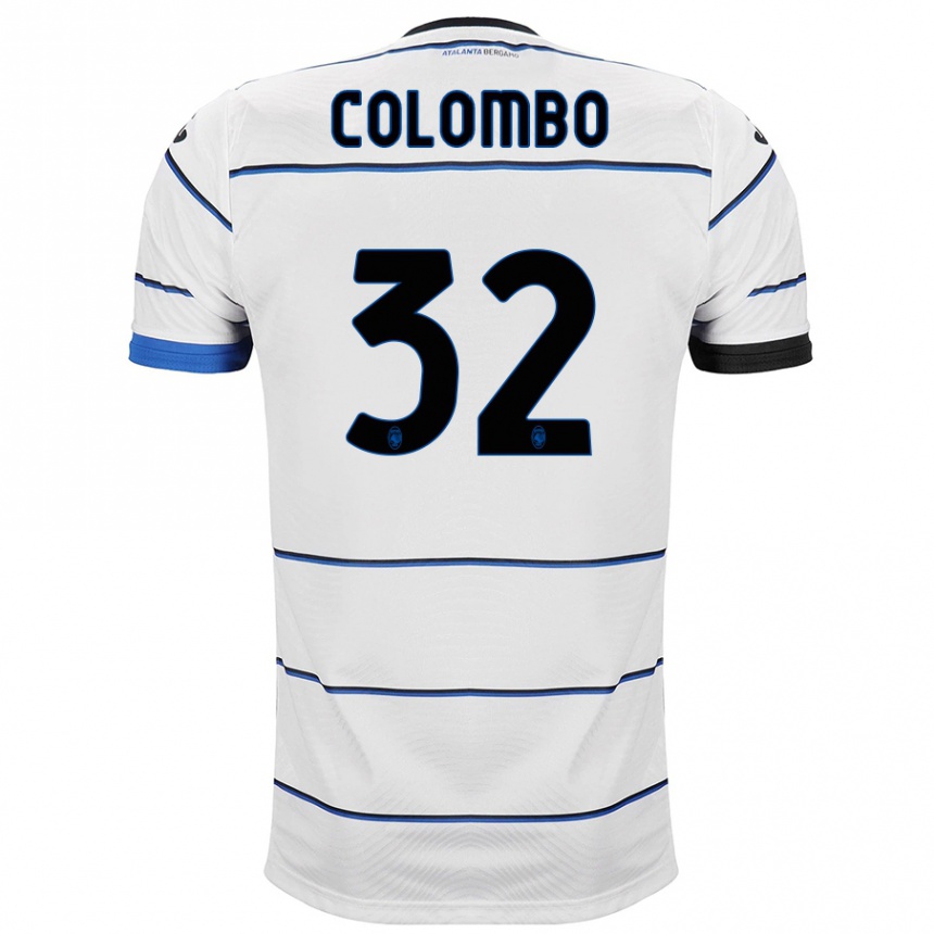 Kinder Fußball Matteo Colombo #32 Weiß Auswärtstrikot Trikot 2023/24 T-Shirt Luxemburg