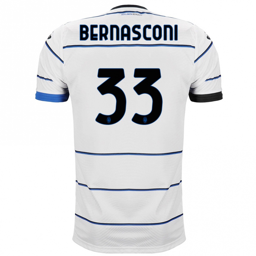 Kinder Fußball Lorenzo Bernasconi #33 Weiß Auswärtstrikot Trikot 2023/24 T-Shirt Luxemburg