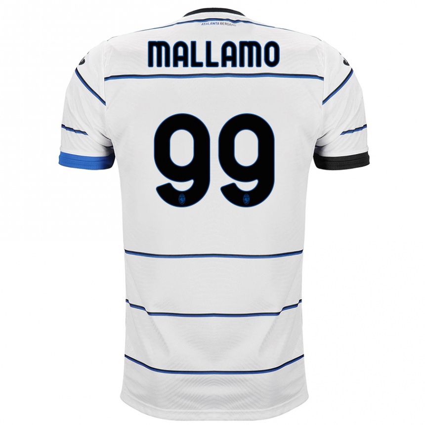 Kinder Fußball Alessandro Mallamo #99 Weiß Auswärtstrikot Trikot 2023/24 T-Shirt Luxemburg